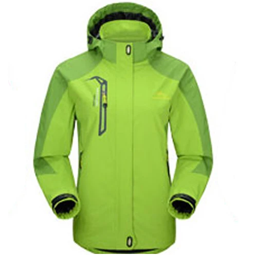 Women Green 5XL мужские куртки Водонепроницаемая Осенняя ветровка пальто с капюшоном для мужчин и женщин верхняя одежда армейская однотонная Повседневная ветрозащитная брендовая мужская одежда - Цвет: Women Green