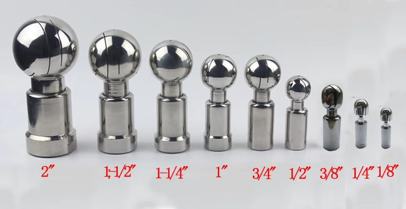 1/" 3/8"/1/2 ''/3/4"/" /2''bspt внутреннюю резьбу CIP для уборки Вращающаяся головка спрей мяч SS 304 Санитарно резьба Окрасочный очистки