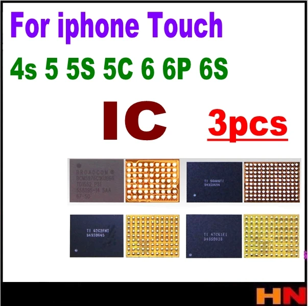 3 предмета в комплекте новинка оригинальная для iphone 4s 5 5s 5c 6 6s plus touch микросхема