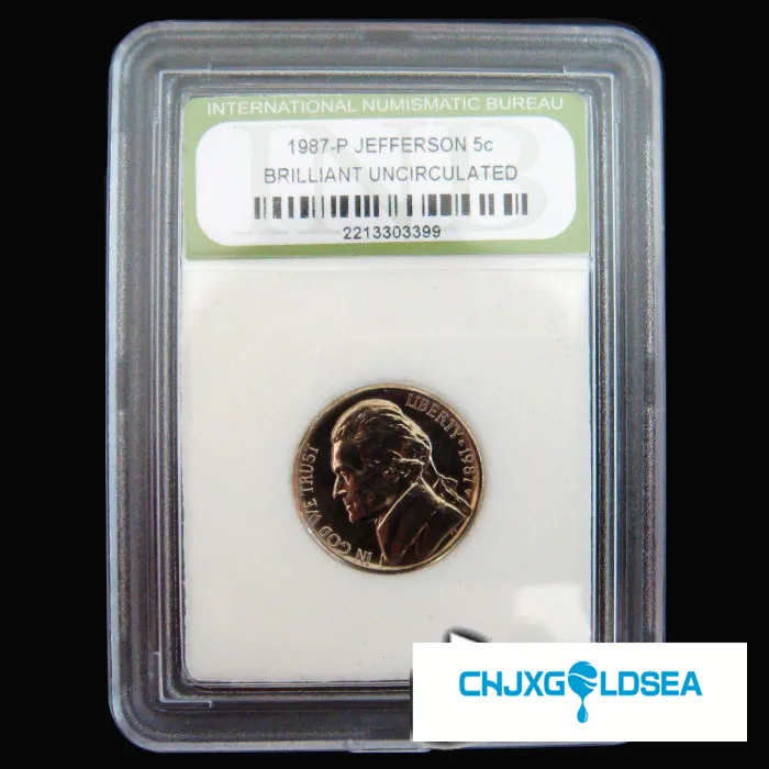 Jefferson Coin новая американская монета 5 центов издание UNC с оригинальной коробкой для