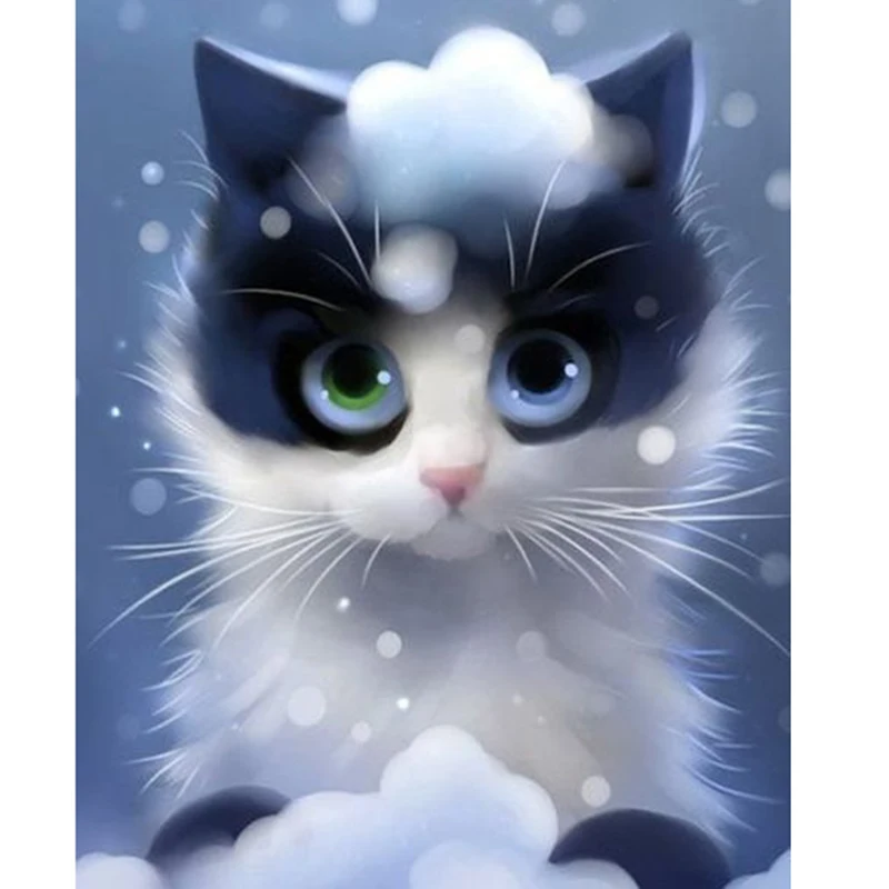 5D алмазная Вышивка Животных Ремесла Алмазная Картина милый котенок | Алмазная мозаика и вышивка -32975001794