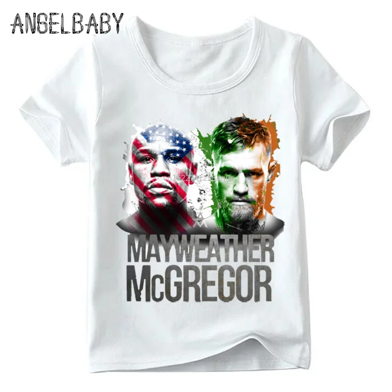 Детская футболка Floyd Mayweather Vs Conor McGregor с принтом детские летние повседневные топы