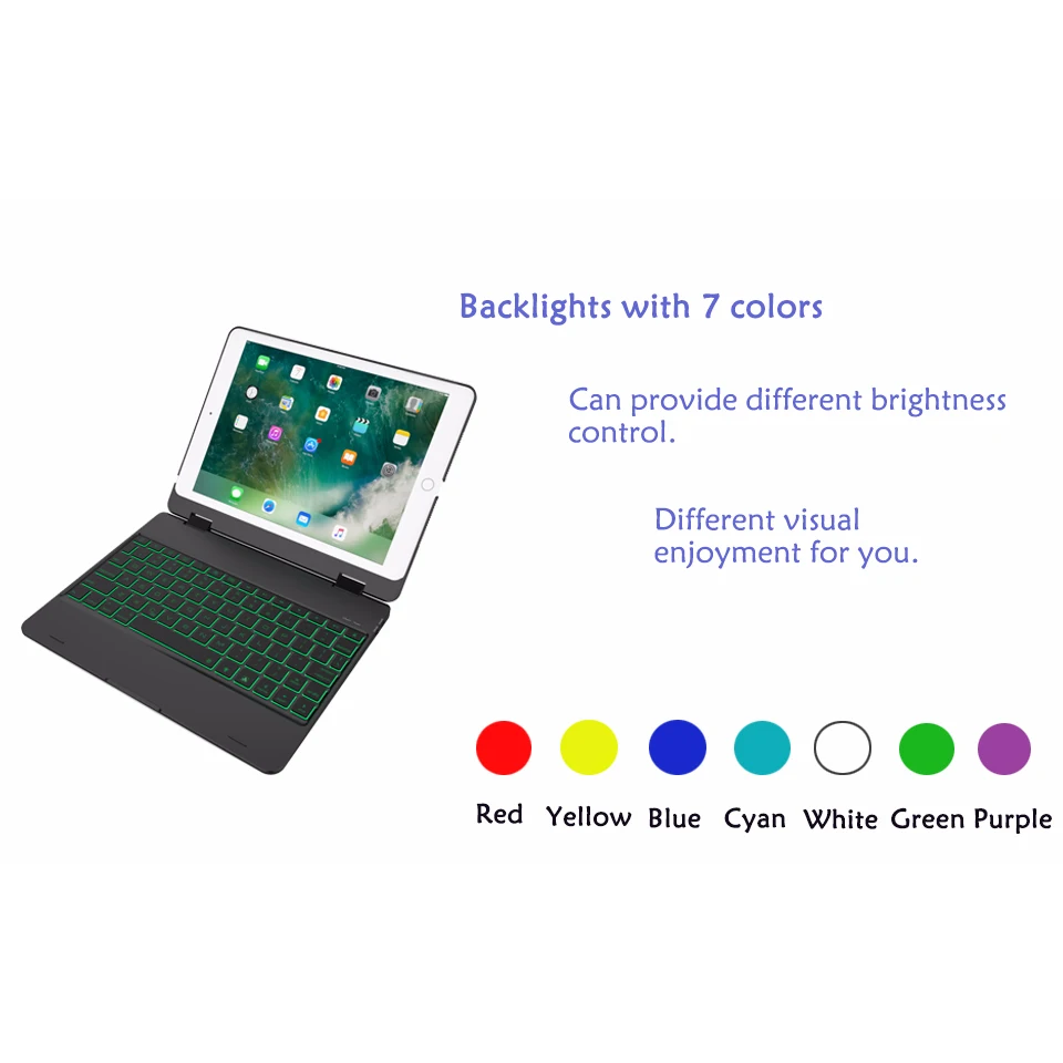 Беспроводная Bluetooth клавиатура для Ipad 9,7 Ipad air1/2 с Цветной подсветкой для планшетов клавиатура