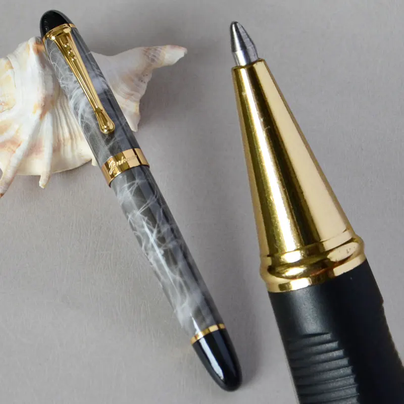 pen as picture show JINHAO X450 серый мрамор и золотой РОЛИК ручка Фиолетовый Синий Розовый Красный коралл белый зеленый черный 21 цветов для выбора JINHAO 450 - Цвет: pen as picture show
