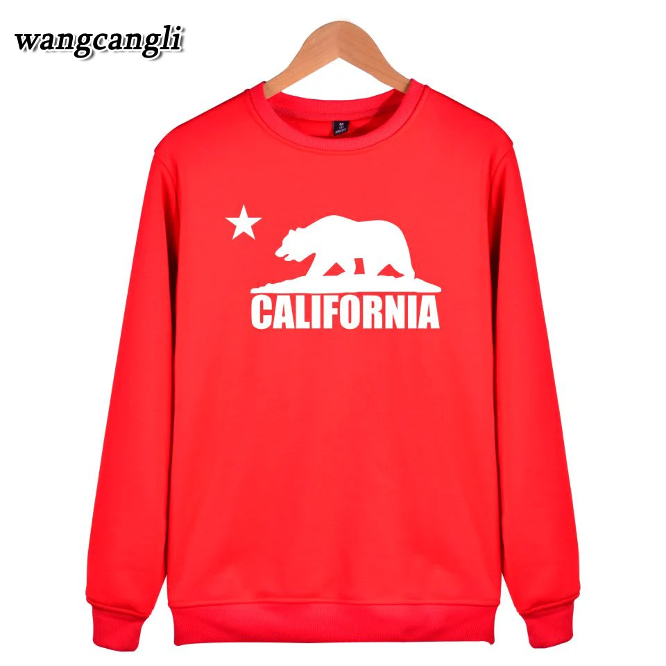 Толстовки с капюшоном и принтом медведя из Калифорнии для мужчин женщин