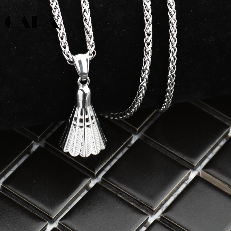 Новое ожерелье для бадминтона CARA подвеска из нержавеющей стали бодибилдинга