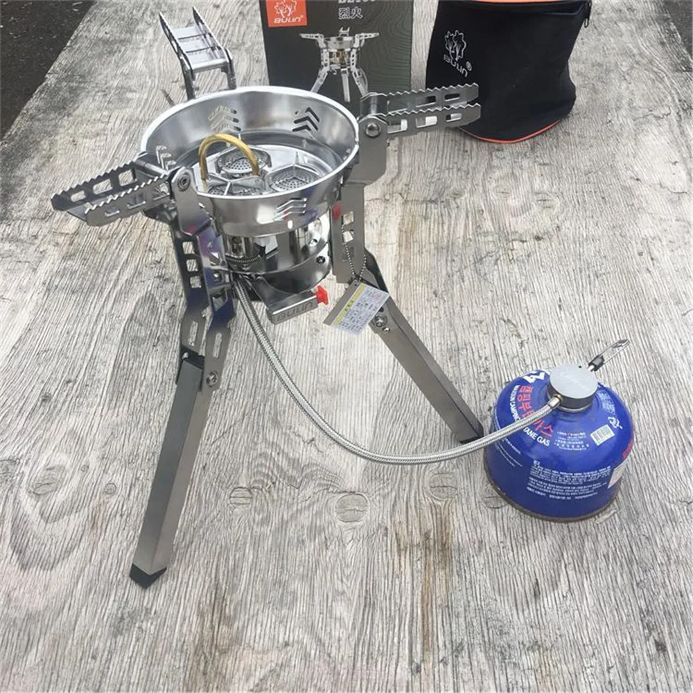 Bulin BL100 B16 Складная газовая плита для отдыха на природе, портативная ветрозащитная плита для пикника, барбекю, пешего туризма, газовая горелка, кухонная посуда 6800 Вт