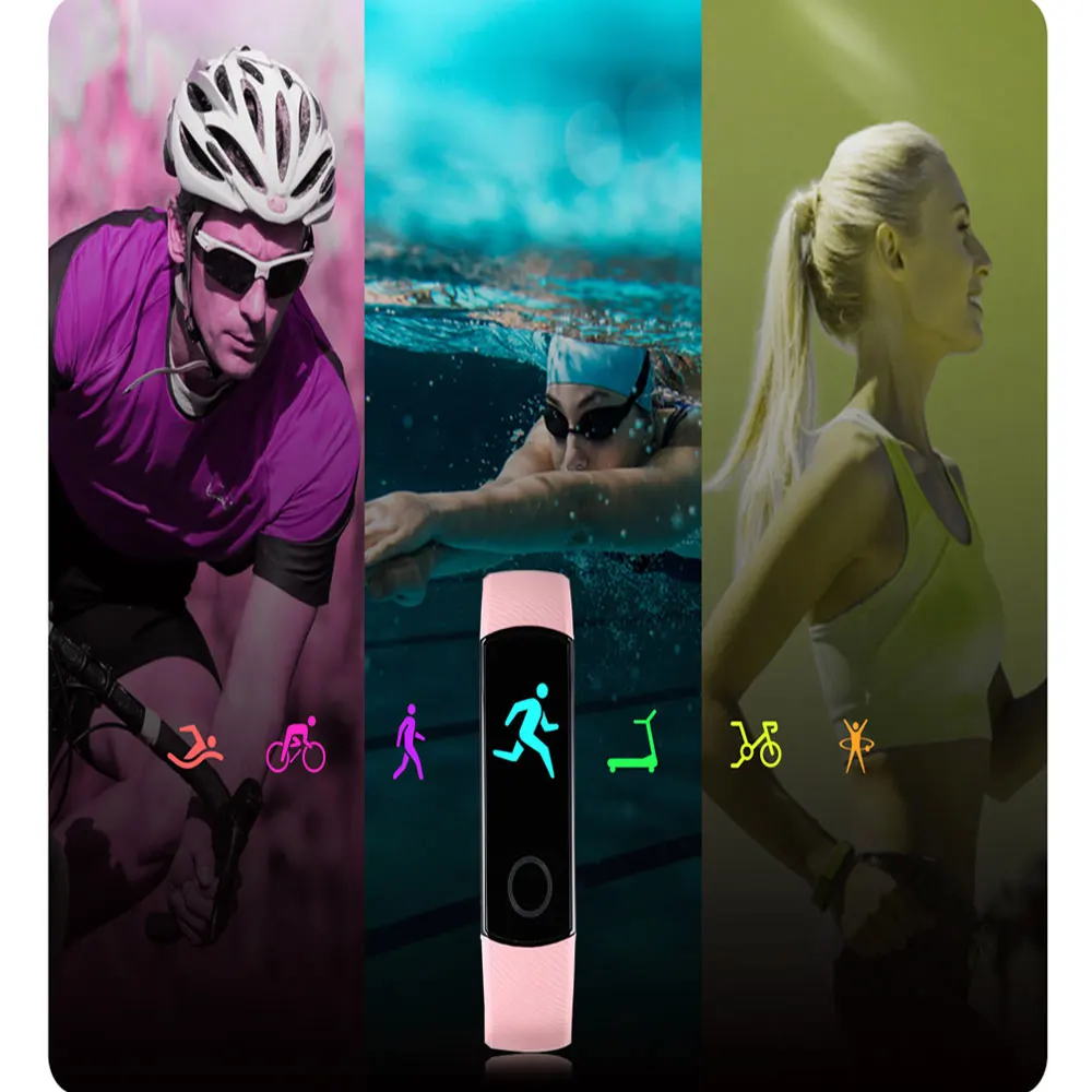 Браслет HONOR Band 4, умный фитнес-браслет, трекер, спортивный браслет, трекер активности в реальном времени, смарт-носимые устройства