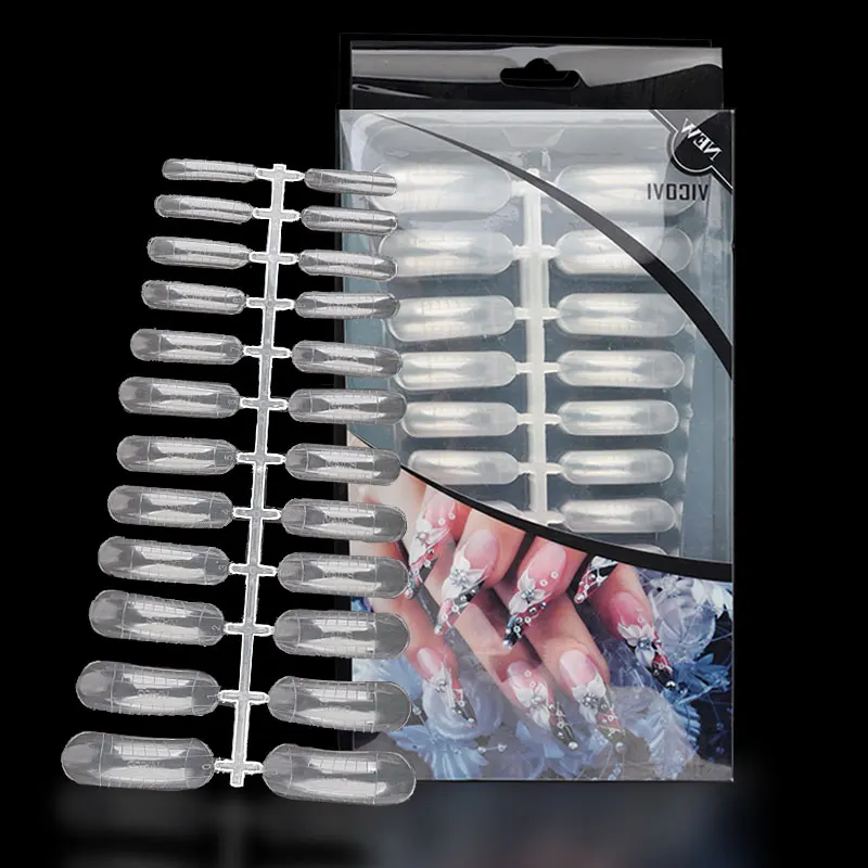 

240 pcs/box Acrylic Nail Art Forms UV Gel Board Nail Finger Quick Extensions Tips Mold DIY Design Manicure Accessory Tools