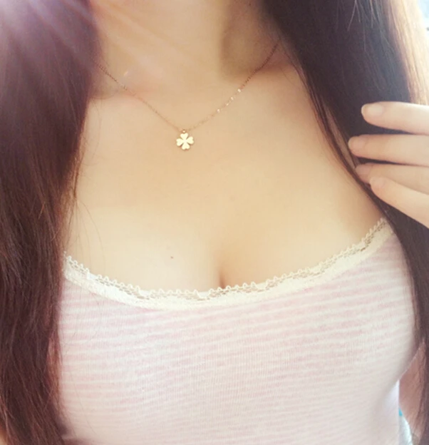 Современное стильное ожерелье YUN RUO в виде четырехлистного клевера Женские