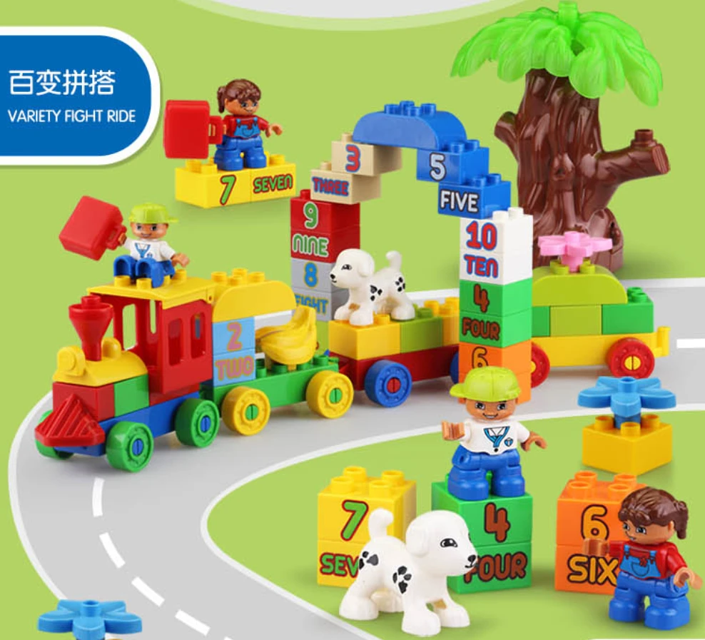 75 шт./66 шт. Детский конструктор Железнодорожный поезда|building set|compatible with legotoy building