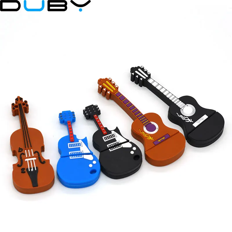 100% реальный объем мини гитара/вуалин модель usb флэш накопитель 4 ГБ 8 16 32 64 Гб 2