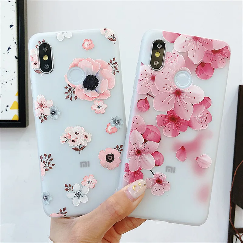 Чехол для Xiao mi Red 4x Note 5 5A Prime Xio 8 6X мягкий силиконовый чехол из ТПУ с цветами