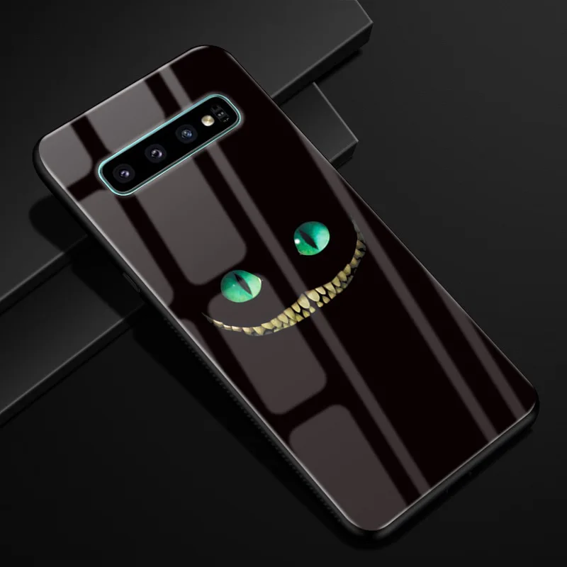 For Samsung Galaxy S10 Plus Case Tempered Glass Print Cover Back S10e plus Coque Shell S10+ S 10 | Мобильные телефоны и