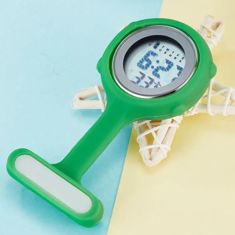 Nurse watch 5 Модные новые цифровые часы для медсестер Будильник Секундомер силиконовый медицинский лацкан Доктор Брошь карманные часы клип-в Кварцевые Fob часы для медсестры - Цвет: Nurse watch 5