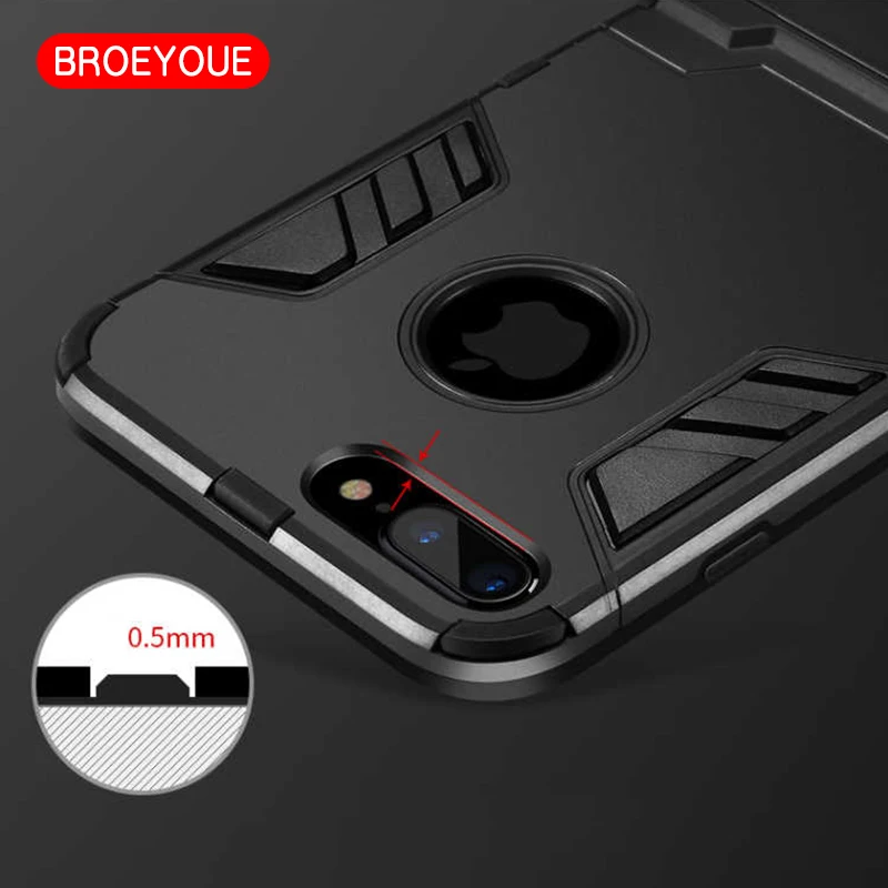 Armor Case For iPhone X XR 7 8 6 6S Plus XS Max SE 5 5S Coque TPU Hard PC Soft Shockproof Phone |