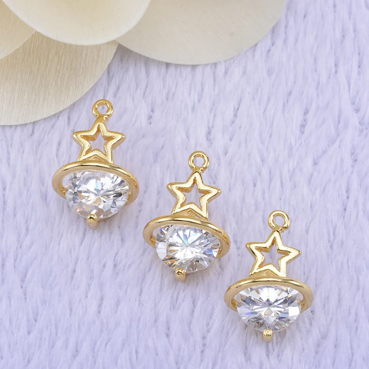 4PCS13*9 мм DIY браслет ожерелье подвеска аксессуар покрытый медью настоящее золото в