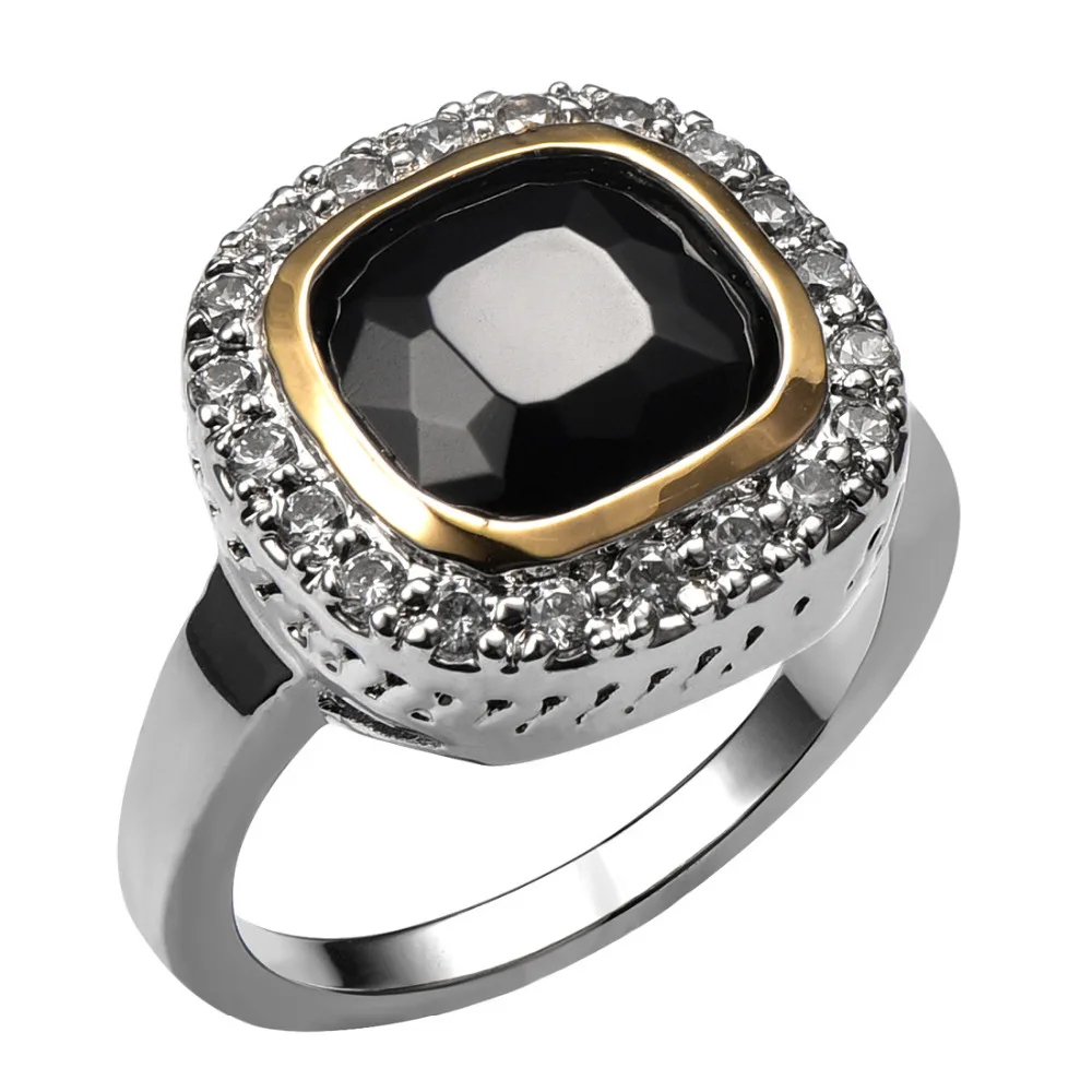 Женское кольцо из серебра 925 пробы с ониксом размеры 6 7 8 9 10|fashion rings for women|rings womenring |