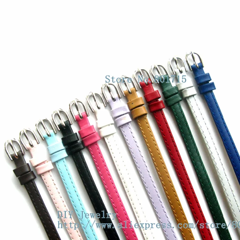 100 шт смешанных цветов 6 мм браслет из натуральной кожи может пройти через с