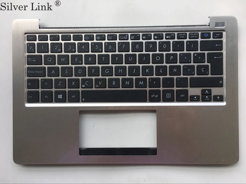 SP испанская клавиатура для ноутбука ASUS X202 x202E раскладная Серебряная Подставка
