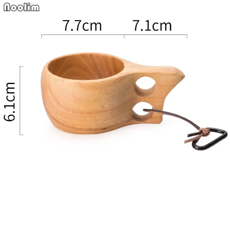 NOOLIM Finland Kuksa портативная кофейная кружка ручка из резины и дерева два отверстия