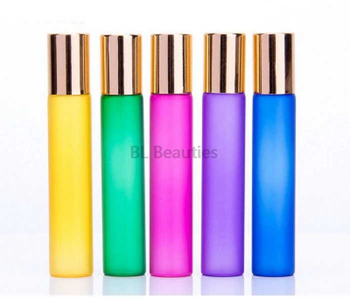 

200pcs/lot 10ml Glass Roll On Bottle with Stainless Steel Roller Ball Small Essential Oils Refillable Sample Bottles