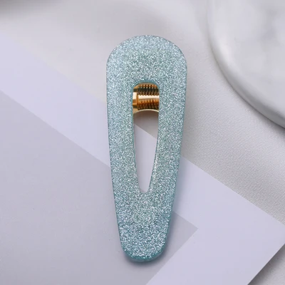 sky blue water drop Новые женские блестящие квадратные капли в форме капель Акриловые зажимы для волос заколки Милая повязка на голову Шпильки Модные аксессуары для волос - Цвет: sky blue water drop