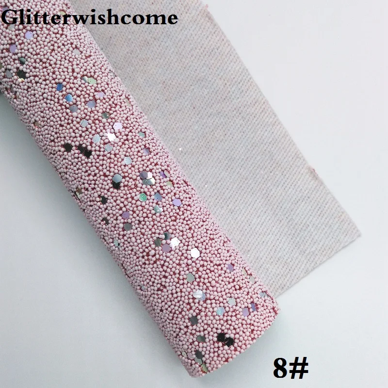 8 Glitterwishcome 21X29 см A4 размер винил для бантов жемчуг блеск кожаные листы для бантов, GM246A - Цвет: 8