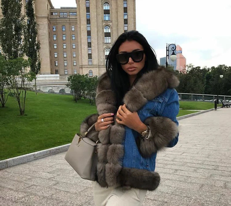 Новинка, настоящее повседневное пальто из кроличьего меха, зимняя куртка из натурального Лисьего меха, толстая теплая парка, верхняя одежда, женские пальто из натурального меха