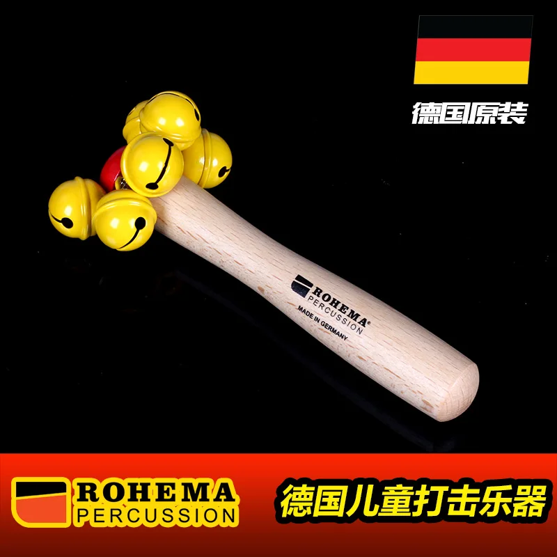 

Rohema Percussion Color Bell Stick with 6 Bells 61871