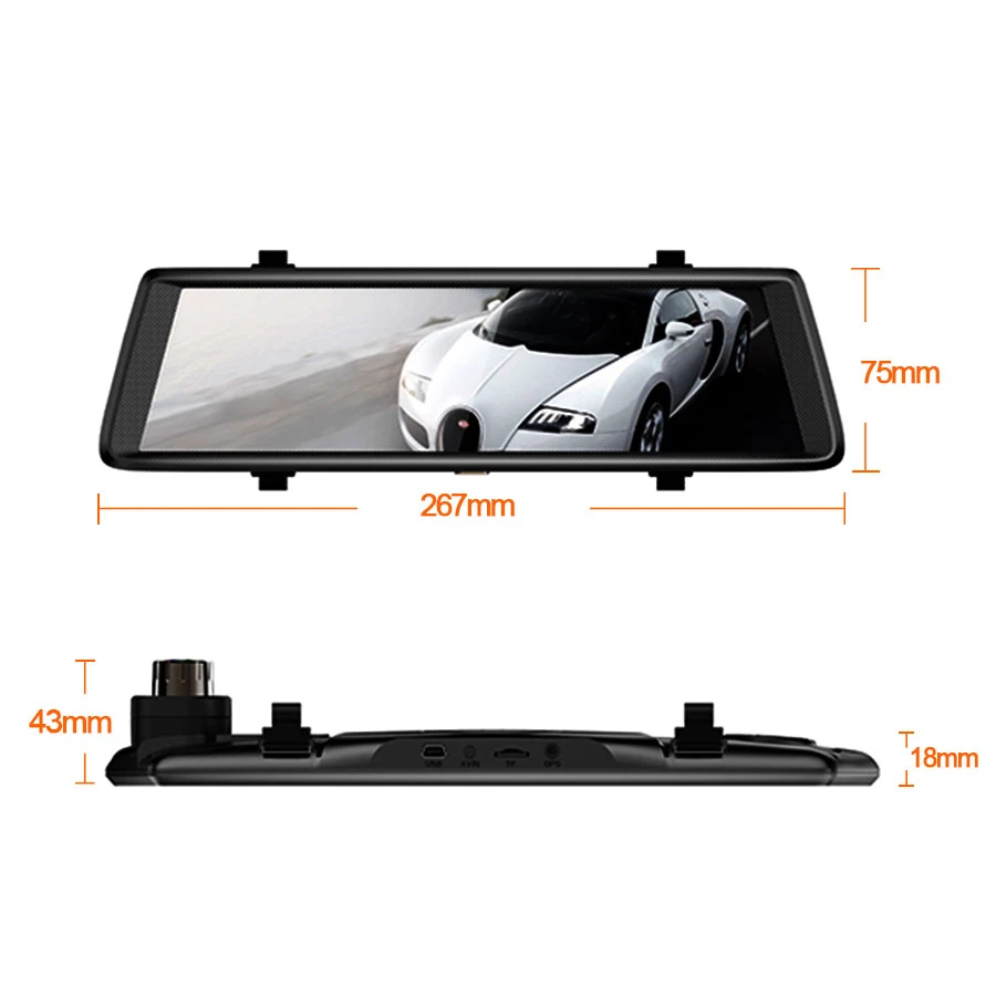 GreenYi Автомобильные видеорегистраторы 10 &quotПолный сенсорный экран 3G Android GPS