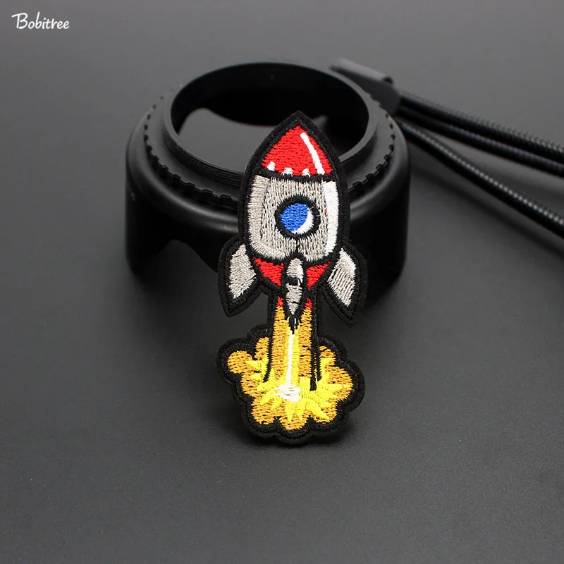 Модная мультяшная нашивка The Rocket с вышивкой наклейки утюгом для одежды куртки