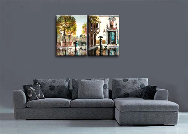 Современный пейзаж уличные картины для спальни украшения стен высокое качество
