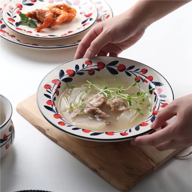 Соломенная шляпа стильные обеденные тарелки посуда креативная домашняя еда