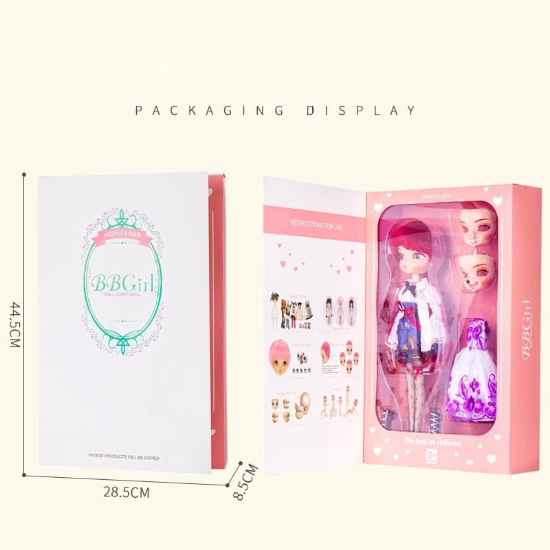 

DIY Movable Refittable 35cm 1/6 Bjd Sd Bbgirl Doll Toys kids Joints Dolls Girl Dolls Toys Birthday Gifts for Child Children