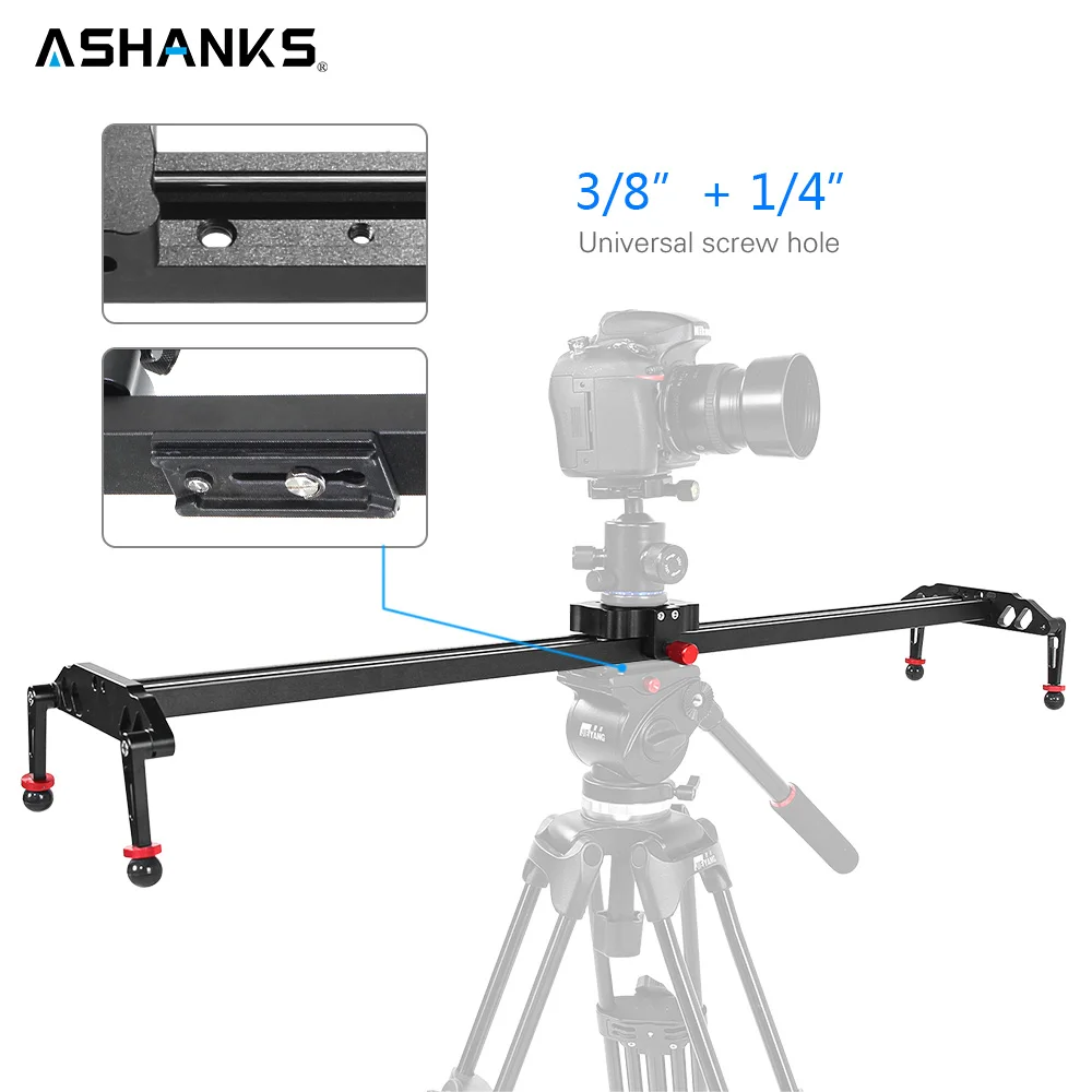 ASHANKS 100 см/39,37 ''ползунок для камеры из алюминиевого сплава демпфирующий ползунок трек видео стабилизатор рельсовый ползунок для DSLR или видеорегистратор