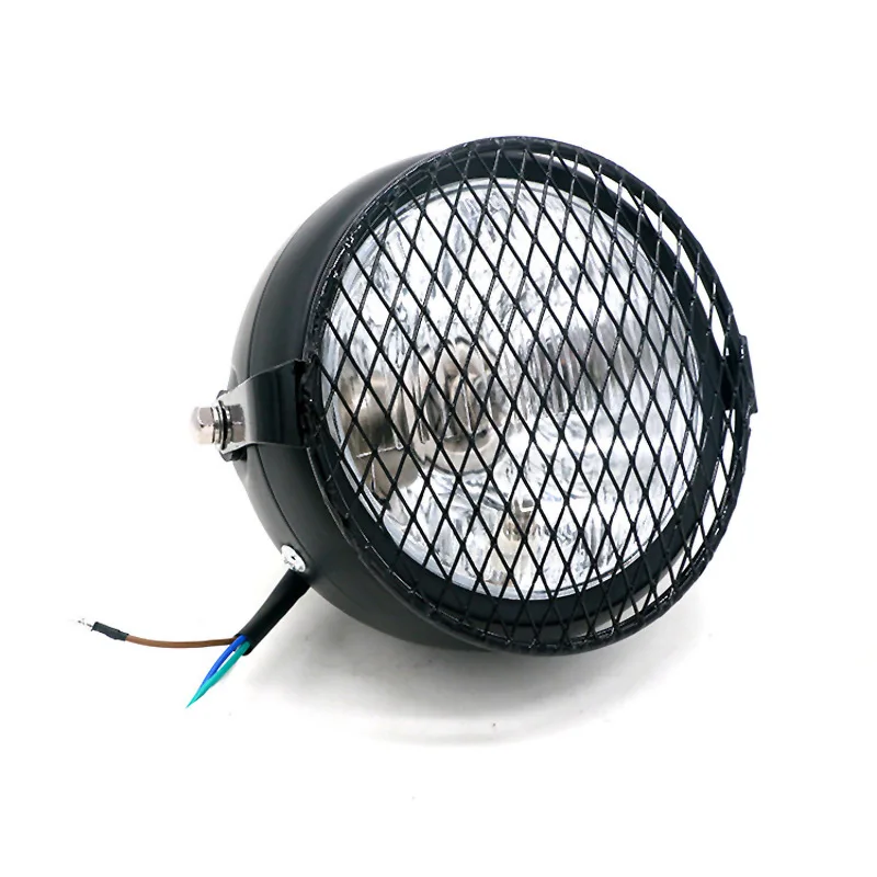Новые горячие 35 W CG125 Refit ретро желтые галогенные фары GN125 Ретро черный корпус круглые Мотоциклетные аксессуары для фар 4300 K