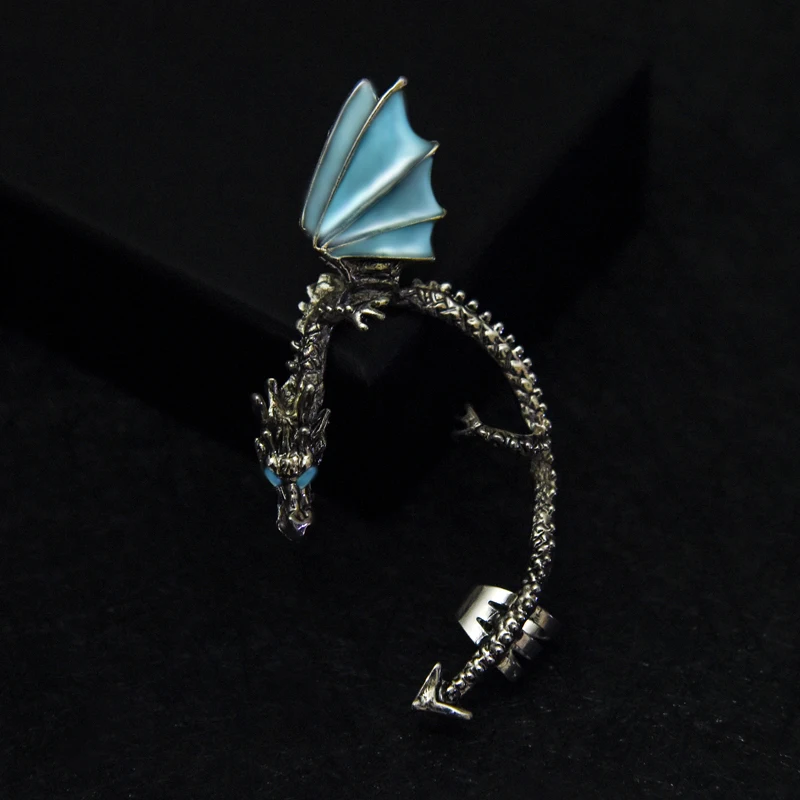 Серьги пусеты с драконом светится в темноте|dragon ear cuff|stud earringsearrings women |