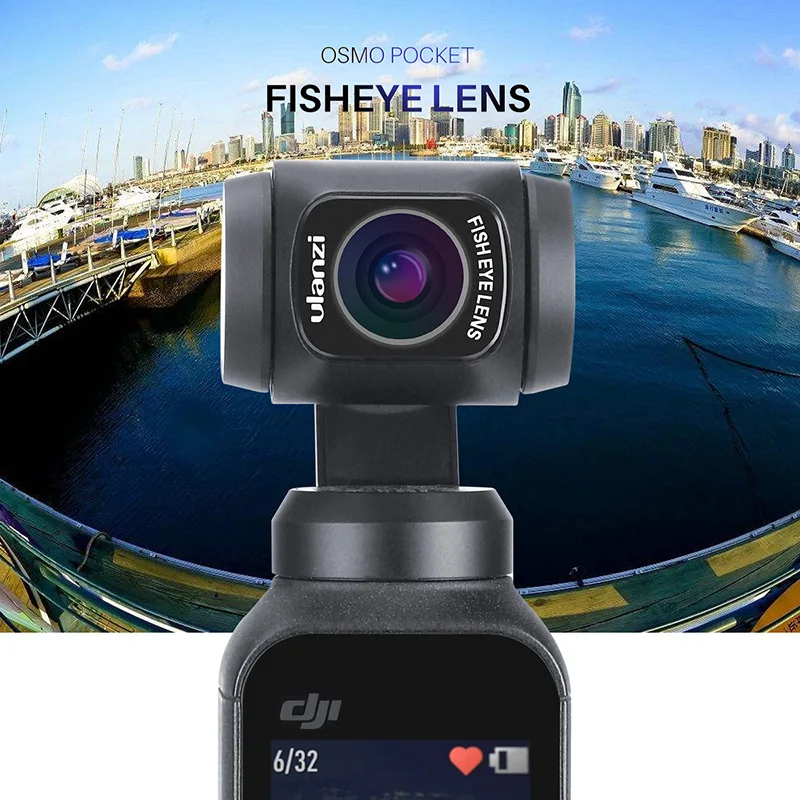 Ulanzi OP-8 Мини Магнитный объектив рыбий глаз для DJI Osmo Pocket широкоугольный камеры Gimbal