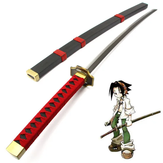 Anime Shaman King Yoh Asakura Cosplay Wooden Sword Props Weapons Spring Rain Sword Halloween Party Props