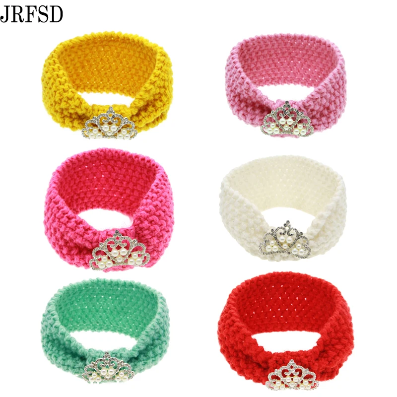 JRFSD Милая повязка на голову вязаная с узлом цветами эластичная Детские