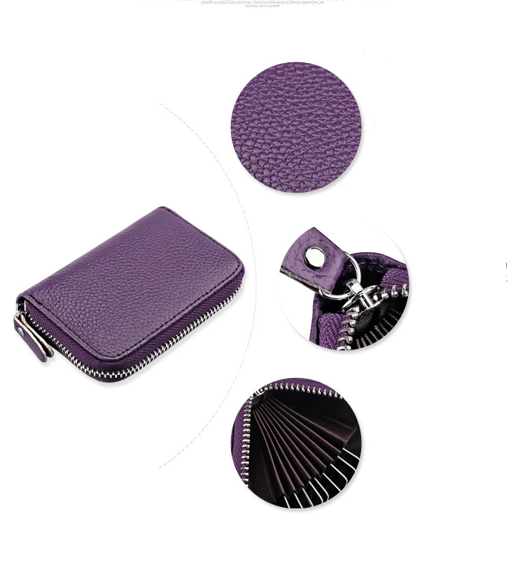 Короткий кошелек RFID на молнии, кредитная карта, кожа, в форме органа, сумка для карт, многофункциональная воловья кожа, визитница, маленький тонкий кошелек