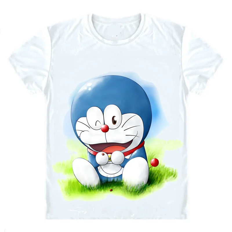 Футболки Doraemon рубашки с коротким рукавом Аниме Манга Fujiko Fujio Stand by Me Nobita Nobi Shizuka