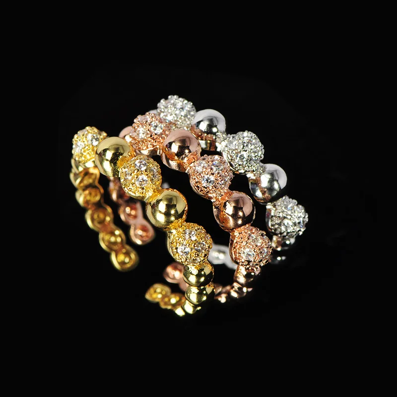 MECHOSEN Exquisite Multicolor Jewelry Set Round Stone Zircon Copper Ring Bangle For Women Anniversary Bride Wedding Ornament | Украшения и