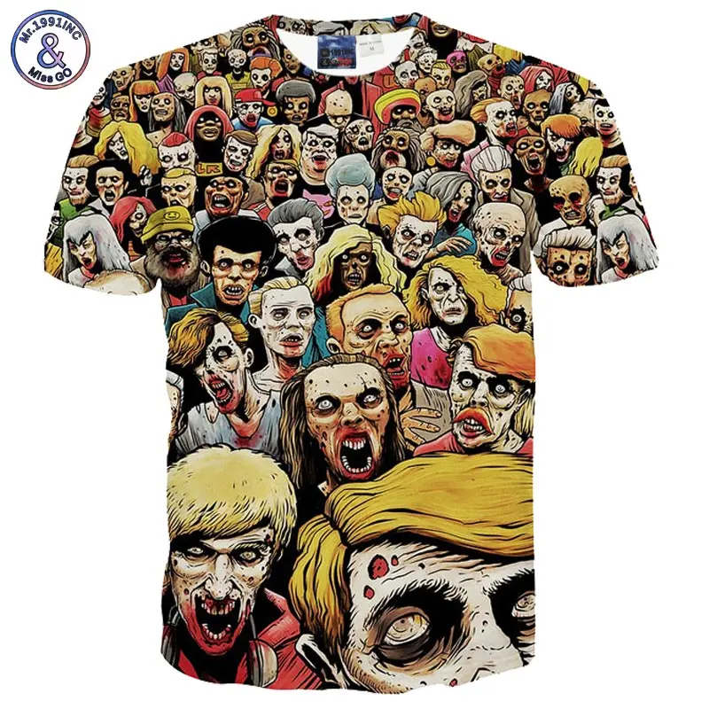 Мужская 3D футболка в стиле хип-хоп летняя Харадзюку С 3d принтом Монро/тигр/черепа