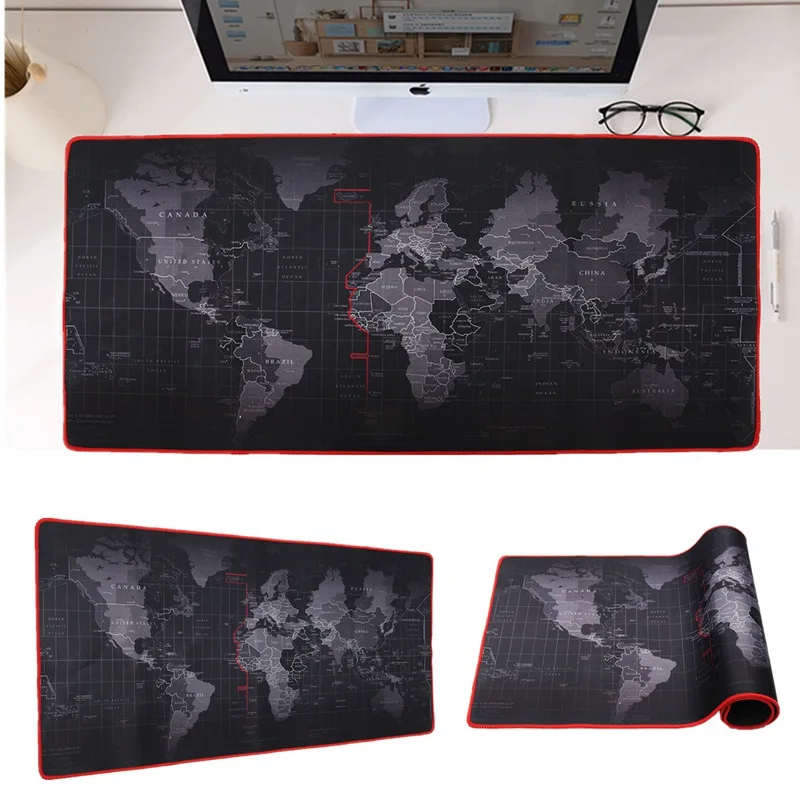 600x30 0/700x30 0/800x30 0/900x400 мм карта мира Блокировка края коврик для мыши геймер большой