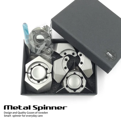 Серебристый DIY сборка ручной Спиннер металлический EDC Спиннер Tri-Spinner цинковый сплав креативный антистресс помощи AnxietyToy лучшие подарки - Цвет: Серебристый