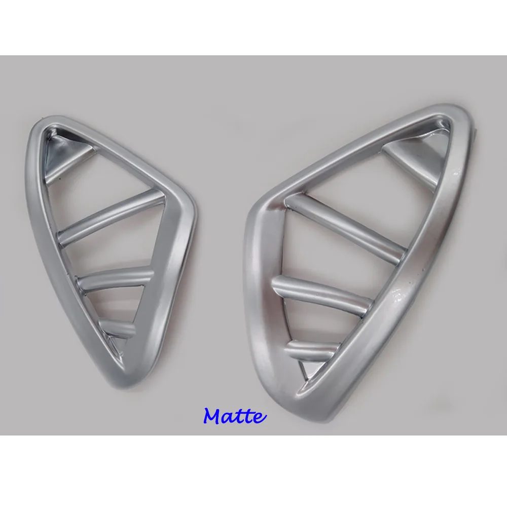 matte Для Renault Captur крышка автомобиля украсить обложку ABS chrome внутренняя спереди кондиционер на выходе Vent вытяжки 2 шт - Название цвета: matte