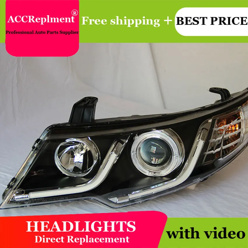 Стайлинг автомобиля для KIA FORTE фары 2010 2013 светодиодные CERATO led drl проектор H7 hid