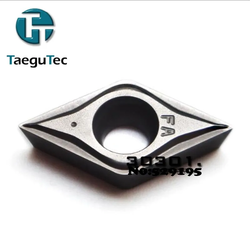 Taegutec 10 шт. DCMT070202-FA CT3000 CNC DCMT070202 DCMT 070202 токарный станок резак карбидная вставка для